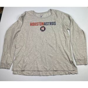 Houston Astros MLB Official Long Sleeve Baseball T-Shirt Grey XL‎